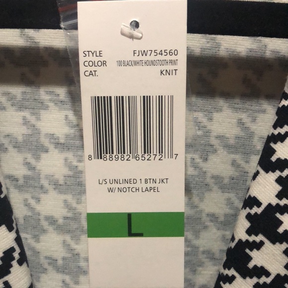 Houndstooth Blazer Suit Jacket - Picture 2 of 5